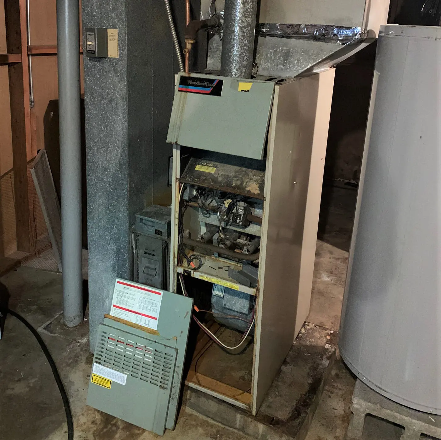 broken furnace